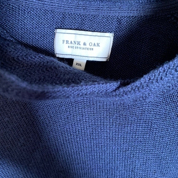 Frank and Oak shawl collar sweater men size xl - Picture 2 of 4